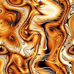 Seamless abstract artistic background with gold and black swirls