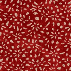  Naadloos rood patroon met bloemenachtergrond © CNick