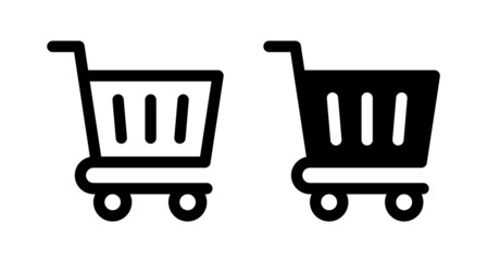 Shopping cart icon. Shopping trolley icon vector illustration.