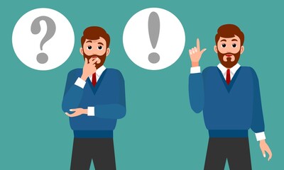 Thinking solution young man