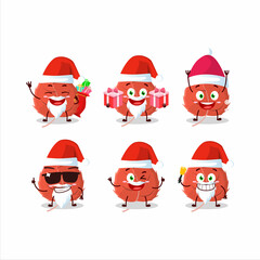 Santa Claus emoticons with birch leaf cartoon character