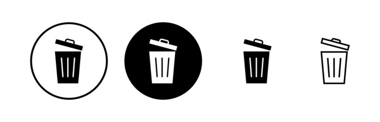 Trash icons set. trash can icon. Delete icon vector