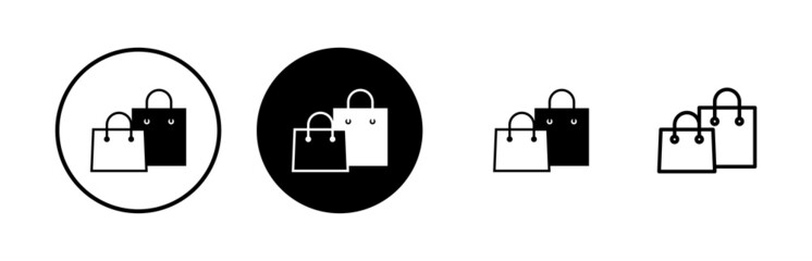 Shopping bag icons set. Shopping bag vector icon