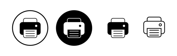 Printer icons set. print icon. Fax vector icon.