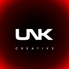 UNK Letter Initial Logo Design Template Vector Illustration