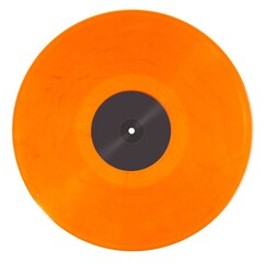 Orange Vinyl Record,