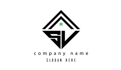 SV creative real estate latter logo