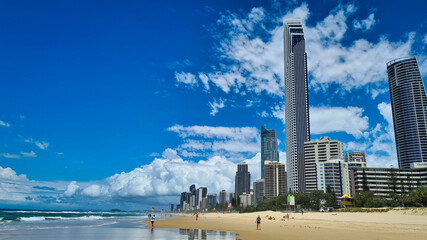 View from the Beach at Surfers Paradise in Queensland © Alistair