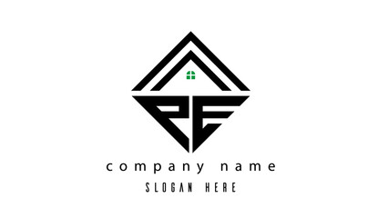 PE creative real estate latter logo