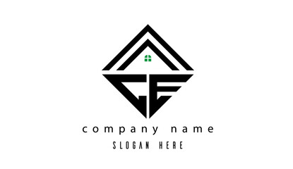 CE creative real estate latter logo