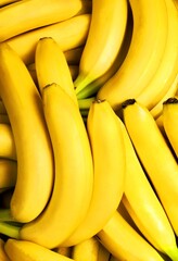 Close-Up of Fresh Yellow Bananas