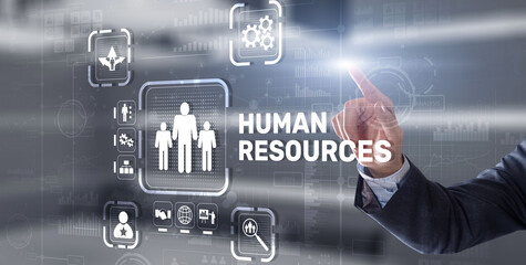 Modern Human Resources Hiring Job Occupation Concept. Business Technology