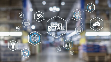 Smart retail 2021 and omni channel concept. Shopping concept 2021