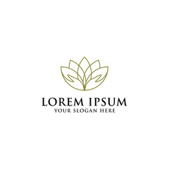 Fototapeta premium HANDS HOLDING LOTUS FLOWER LOGO