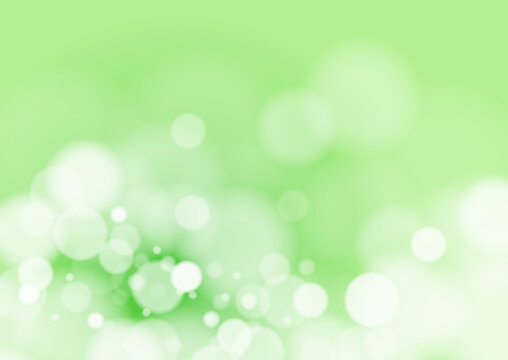 Abstract green bokeh background. Vector graphics.	