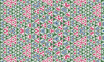 Digitally Created Colorful Kaleidoscopic Design for Background or Wallpaper
