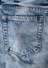 Texture of blue jeans, top view