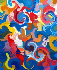 Texture Shapes Colorful Pattern, Great for Home Decoration Prints and other Art Displays