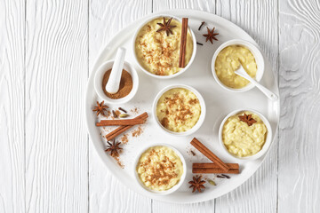 sweet rice pudding with cinnamon and anise star