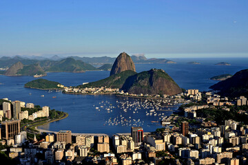 Vista aérea do Pão de Açucar. Rio de Janeiro - obrazy, fototapety, plakaty