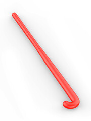 Blank hook hockey stick template mock up, 3d render illustration.