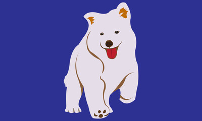 Obraz na płótnie Canvas Cute Dog Puppy Flat Vector Art