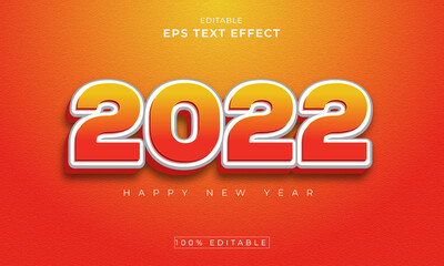 New Year 2022 Editable 3d Text Effect