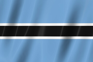 botswana flag, 3d render,8K