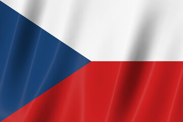 czech republic flag, 3d render,8K