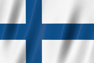 Obraz premium Finland flag,3d flag, flag, 3d render,8k