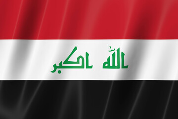 iraq flag, 3d flag, flag, 3d render,8k