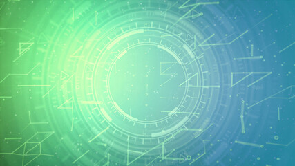 colorful modern abstract background of moving ui circles, technology concept - abstract 3D rendering