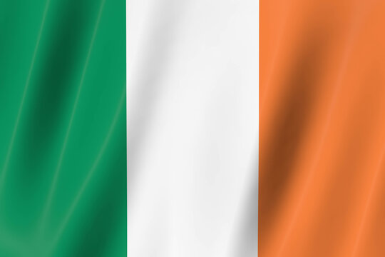 ireland flag, 3d flag, flag, 3d render,8k