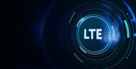 Business, Technology, Internet and network concept. LTE abbreviation, modern technology concept.
