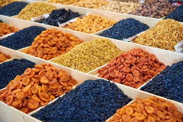 oriental bazaar, dried sweet dried fruits
