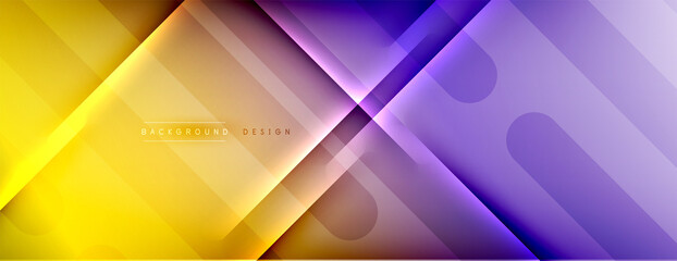 Abstract background - lines composition created with lights and shadows. Technology or business digital template. Trendy simple fluid color gradient abstract background with dynamic