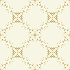 Classic seamless pattern. Damask orient golden ornament. Classic vintage background. Orient ornament for fabric, wallpaper and packaging
