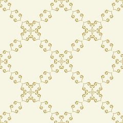 Classic seamless pattern. Damask orient golden ornament. Classic vintage background. Orient ornament for fabric, wallpaper and packaging