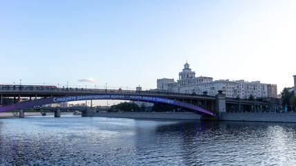 A long bridge over a body of water