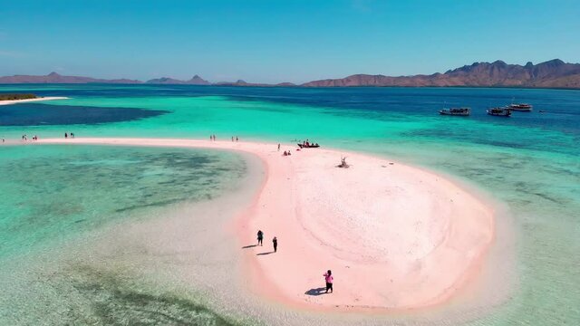 Drone View of small island in Komodo National Park - Indonesia