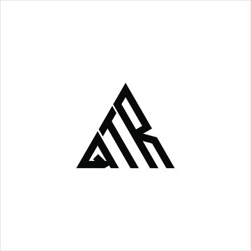 QTR letter logo creative design. QTR unique design

