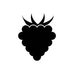 Raspberry silhouette icon isolated on white background