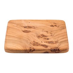 Isolated vintage light brown wooden board