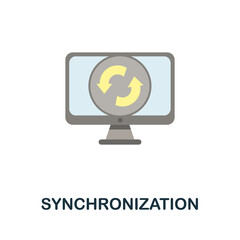 Synchronization icon. Flat sign element from data analytics collection. Creative Synchronization icon for web design, templates, infographics and more