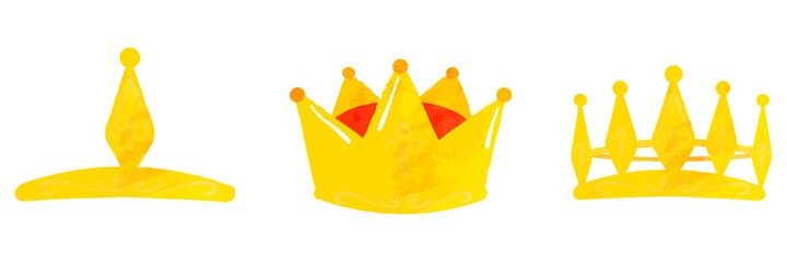 Illustration of the crown of the king and queen 