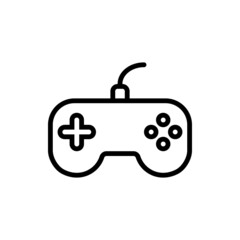 Pixel perfect black thin line icon of a game controller. Editable stroke vector 64x64 pixels. Scale 5000% preview. Videogame joystick control device. Gamepad console symbol. Outline linear pictogram