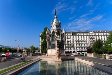 Brunswick Monument is a mausoleum for Charles II, Duke of Brunswick, built in 1879 in the Jardin des Alpes in Geneva . Photo taken July 29th, Geneva, Switzerland.