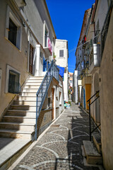 Fototapeta na wymiar An alley in Diamante, a seaside town in the Calabria region, Italy.