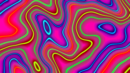 neon pattern line curves wave border geometric vj abstract