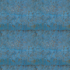 Rusty Painted Metal Seamless Background for Surface, Texture or 3d Material.